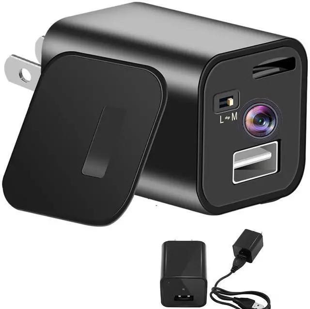 Main image of 2025 New Hidden Camera Detector with Charger, 1080P Security Portable Camera, Mini Nanny Cam with Loop Working for Indoor/Ourdoor Surveillance, No Audio, No WiFi, up to 64GB SD Card (Not Included)