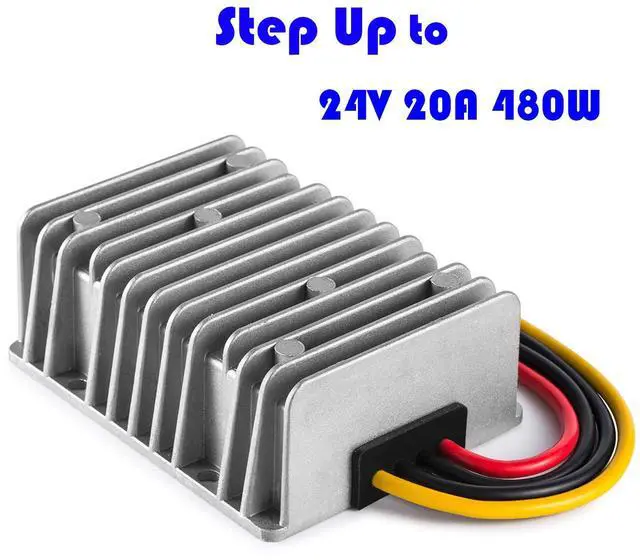 Alt view image 2 of 7 - MGGi Waterproof DC/DC Converter 12V Step Up to 24V, Boost Converter 20A 480W Voltage Regulator, Power Adapter Voltage Booster,Power Supply Module Boost Transformer for Car Truck Vehicle Boat