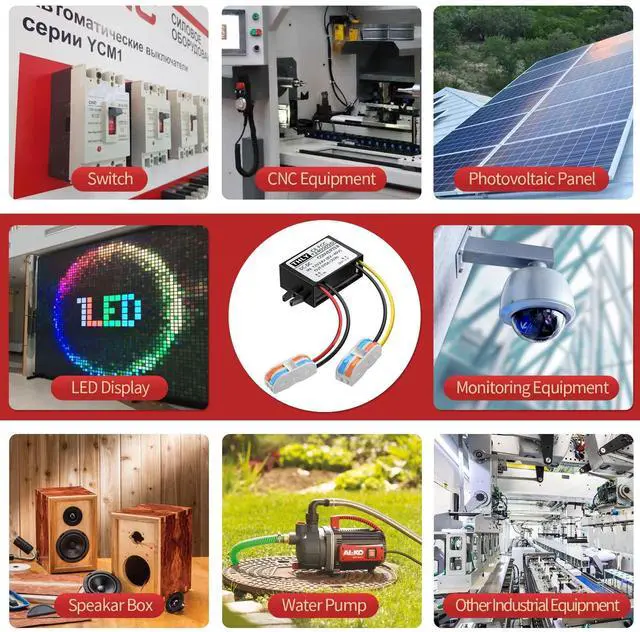 Alt view image 7 of 7 - 12V to 5V Step Down Converter 5A 25W with Wire Terminal Block, More safe 24V to 5V DC Converter, Buck Converter 12V to 5V for Truck Vehicle Boat System (Accept DC 8-40V Inputs)