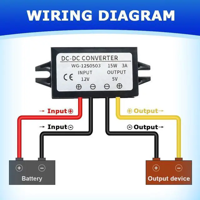 Alt view image 2 of 6 - 2Pcs 12/24V to 5V 5A 25W DC-DC Step Down Converter, Power Supply Adapter Compatible with Solar Panel, Waterproof Voltage Regulator Car Charging Transformation