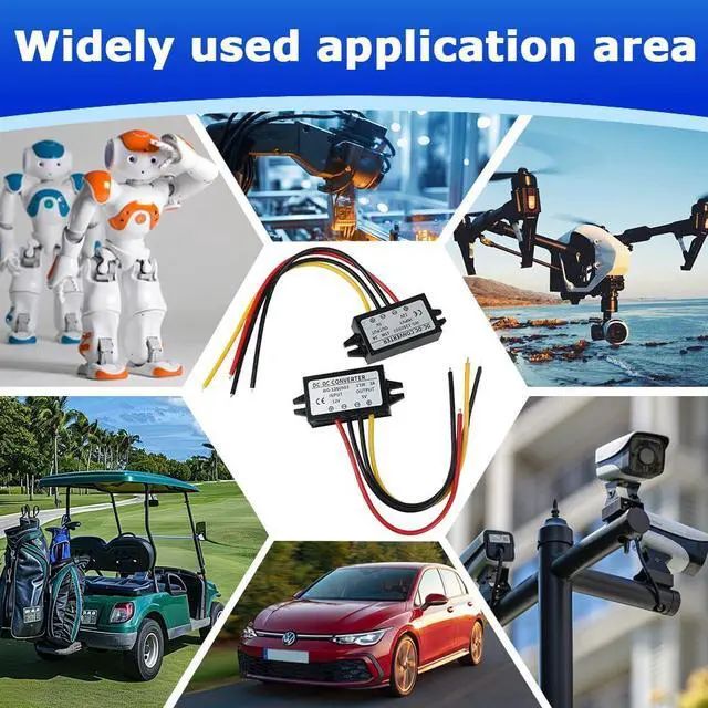 Alt view image 6 of 6 - 2Pcs 12/24V to 5V 5A 25W DC-DC Step Down Converter, Power Supply Adapter Compatible with Solar Panel, Waterproof Voltage Regulator Car Charging Transformation