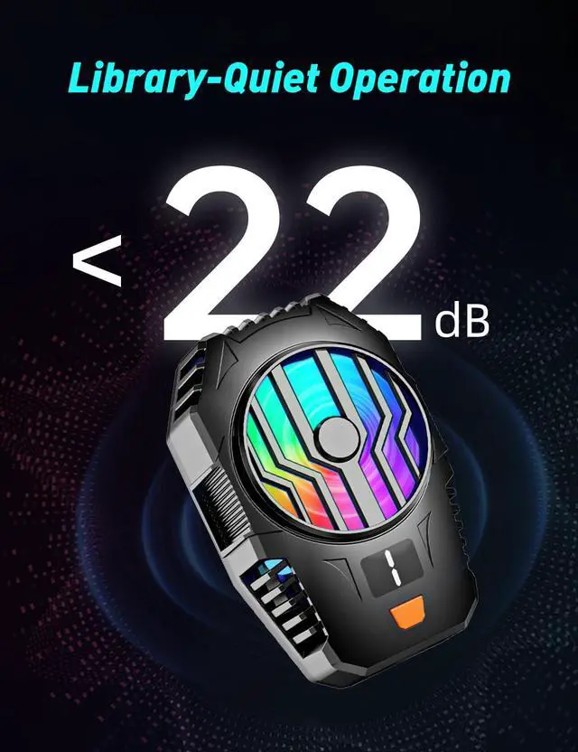 Alt view image 5 of 7 - SURILEHEGE Cell Phone Cooler for Gaming, Mobile Phone Cooling Fan Radiator for iPhone Android Smartphone Live Streaming