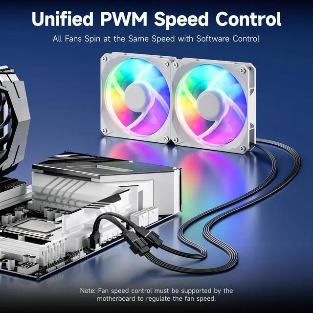 Alt view image 4 of 7 - Cable Matters 2-Pack 2 Way 4 Pin PWM Fan Splitter Cable - 4 Inches, PC Fan Splitter 1 to 2 Converter, PC PWM Extension Cable