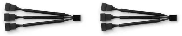 Alt view image 2 of 3 - Noctua NA-SC1 Sx2, 3-Way Fan Splitter Cables, 4-Pin PWM (2-Pack, 13cm, Black)