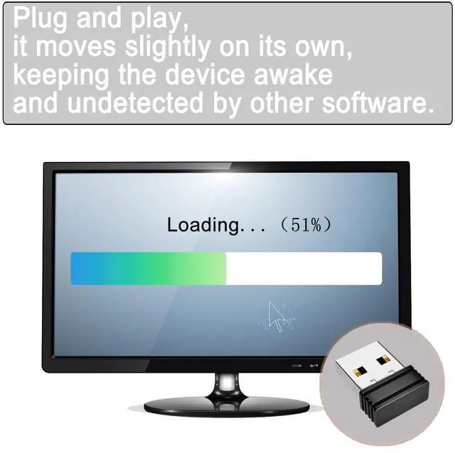 Alt view image 4 of 7 - Undetectable Mouse Jiggler Shaker USB Mouse Mover for Computer Laptop, Automatic Mini Mouse Shaker Driver-Free Mouse Movement Simulator Keep Computer Awake, Plug-and-Play