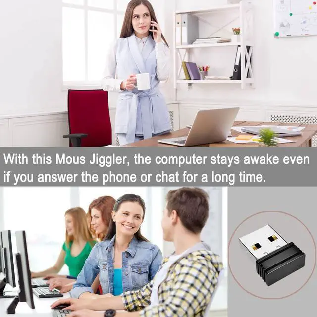 Alt view image 6 of 7 - Undetectable Mouse Jiggler Shaker USB Mouse Mover for Computer Laptop, Automatic Mini Mouse Shaker Driver-Free Mouse Movement Simulator Keep Computer Awake, Plug-and-Play