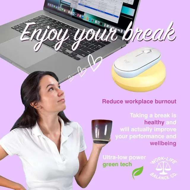 Alt view image 6 of 7 - Randomized Mechanical Mouse Jiggler - Undetectable Shaker Device to Keep Screen Active, Wireless Movers for Laptop, PC, Trackpad, Wireless Movers for Remote Work Essentials - Honey