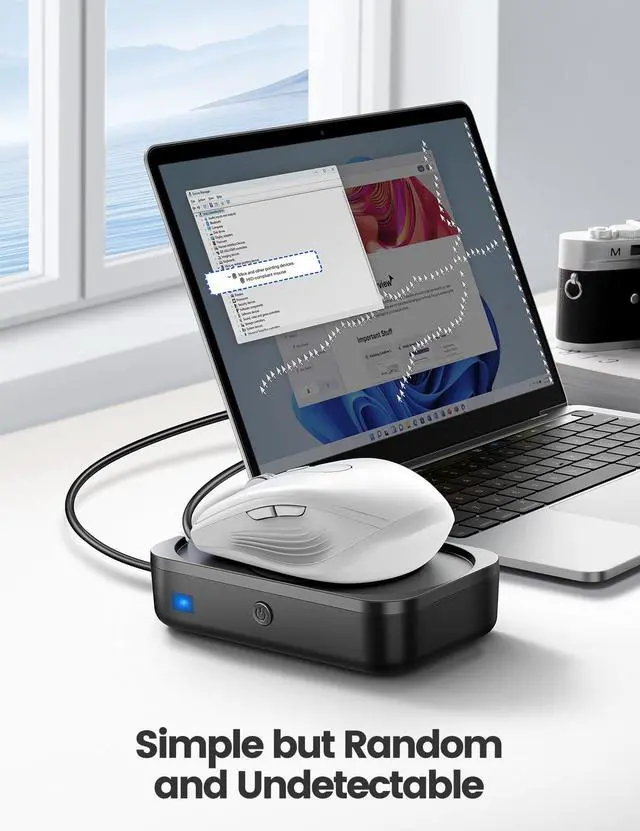 Alt view image 4 of 7 - Meatanty Easier-to-Use Mouse Jiggler, 100% Undetectable Mouse Mover, Automatic Mouse Shaker Wiggler Computer Moving Device Pad, Mechanical Random Vibration for Office Remote Work and Life Balance