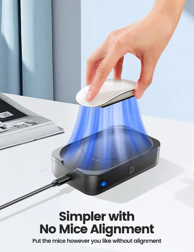 Alt view image 3 of 7 - Meatanty Easier-to-Use Mouse Jiggler, 100% Undetectable Mouse Mover, Automatic Mouse Shaker Wiggler Computer Moving Device Pad, Mechanical Random Vibration for Office Remote Work and Life Balance