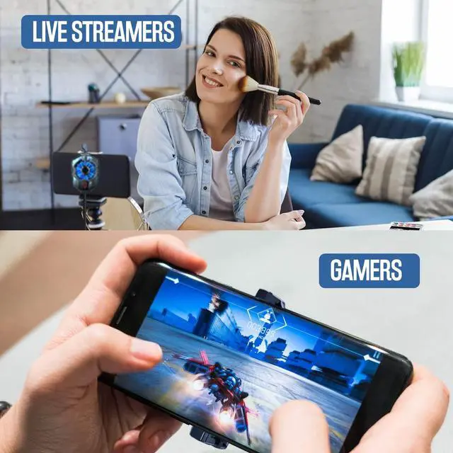 Alt view image 7 of 7 - Phone Cooler for Gaming, Universal Phone Cooling Fan with Two Cooling Modes, Mobile Phone Radiator Case for iPhone Android Smartphones from 4.5 to 7in, Cell Phone Cooler for Live Streaming