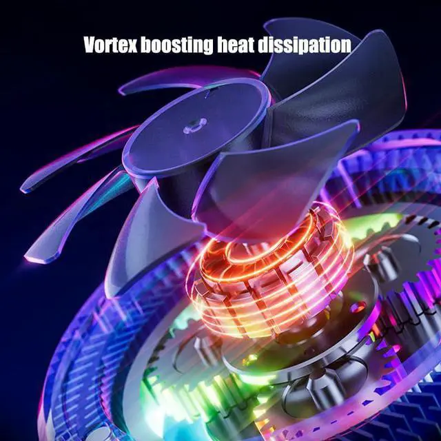 Alt view image 6 of 7 - CEIEOE Magnetic Phone Cooler USB Phone Cooling Fan for Gaming Portable with Smart Temp Control and RGB Light Lightweight Phone Radiator with Larger Cooling Area for Phone/Tablet/IPad (Black)