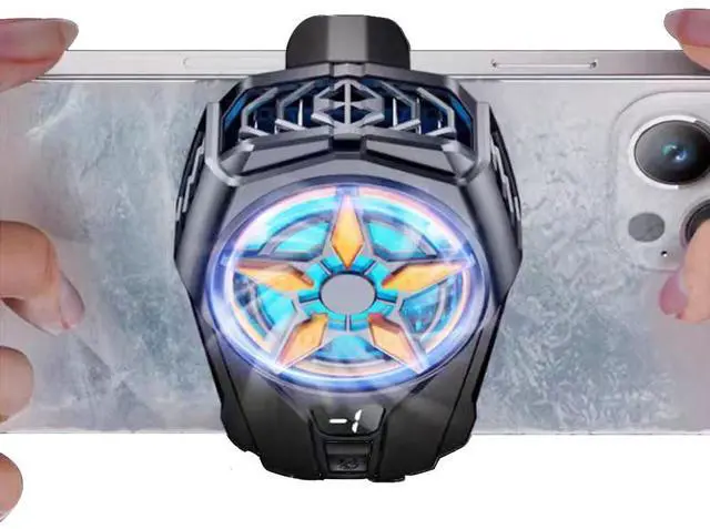 Main image of Phone CoolerWOOSTAR Phone Cooling Fan for Gaming Fit All Types SmartphonesMobile Phone Radiator with LED Temperature Display for Tiktok Live Streaming, Outdoor Vlog, Mobile Gaming