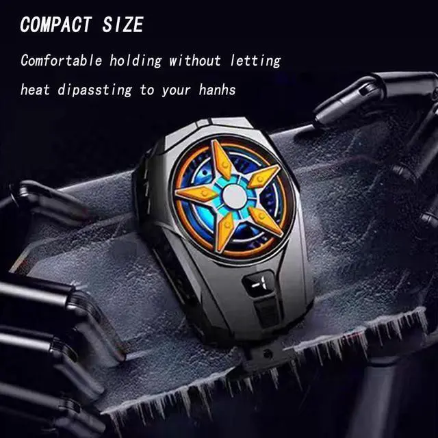 Alt view image 5 of 6 - Phone CoolerWOOSTAR Phone Cooling Fan for Gaming Fit All Types SmartphonesMobile Phone Radiator with LED Temperature Display for Tiktok Live Streaming, Outdoor Vlog, Mobile Gaming