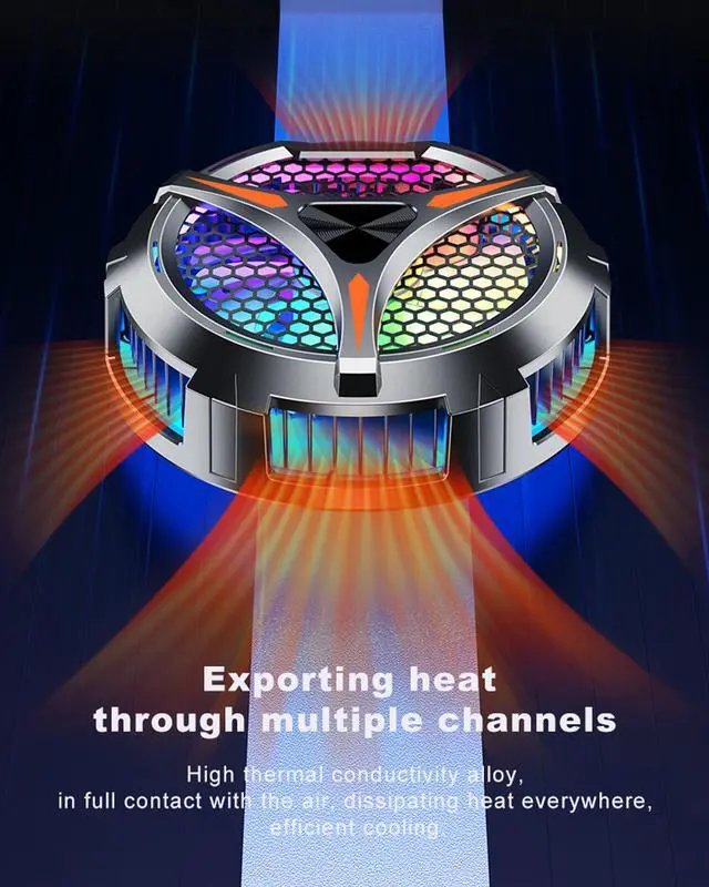 Alt view image 7 of 7 - YANISM iPad Cooler,Magnetic Tablet Cooler for ipad/Surface pro/Samsung Tab/Steam Deck,Ipad Cooling Fan with Temperature Monitor LED Gaming Light for Mobile Gaming,Tiktok Live Streaming, Black