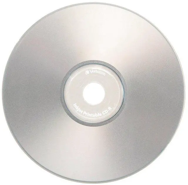 Alt view image 2 of 7 - Verbatim CD-R Blank Discs 700MB 80 Minutes 52X Silver Inkjet Printable Surface - 50pk Spindle
