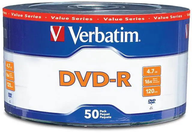 Alt view image 2 of 2 - Verbatim 50 Pack DVD-R Spindle