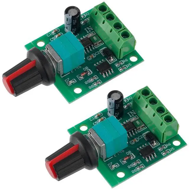 Main image of BOJACK Low Voltage DC Motor Speed Controller PWM 1.8v 3v 5v 6v 12v 2A 30W Adjustable Driver Switch 1803BK 1803B (Pack of 2 Pcs)