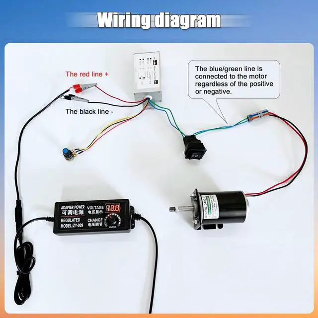 Alt view image 4 of 7 - DC Motor Speed Controller DC 12V 24V 36V 48V 60V Motor Pulse Width Modulator Regulator Motor Variable Speed Controller