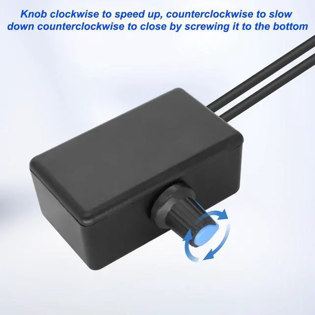 Alt view image 6 of 7 - MEIRIYFA DC5521 Fan Speed Control Regulator,DC 5.5mmx2.1mm Male Output to Female Input Fan Speed Control Knob PWM Adjust Wind Speed Module for 5-24V Fans, Motors, and Water Pumps