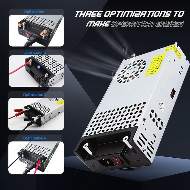 Alt view image 4 of 7 - 120V AC to 12V DC Converter,110V to 12V 50A 600W Power Supply 110V/120V AC Input to 12V DC Output, Switching Power Supply for Industrial Equipment, DIY and Electronic Applications