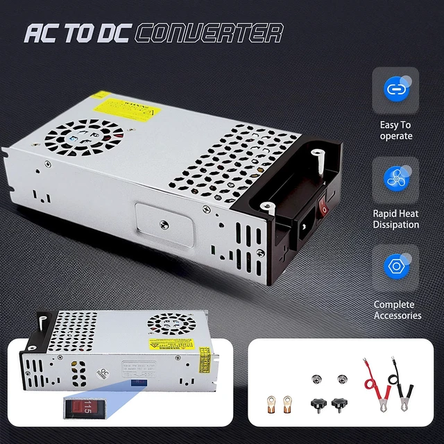 Alt view image 5 of 7 - 120V AC to 12V DC Converter,110V to 12V 50A 600W Power Supply 110V/120V AC Input to 12V DC Output, Switching Power Supply for Industrial Equipment, DIY and Electronic Applications