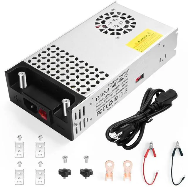 Main image of New Version Converter, 110V AC to 12V DC Converter Power Supply 12V 600W 50A DC Switch Transformer for RV,Pump,LED Strip, LCD Monitor (12V 600W)