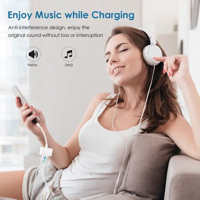 Alt view image 5 of 7 - USB C to 3.5mm Audio Adapter, 3-in-1 Aux to USB C Headphone Splitter, 3.5mm to USB C iPhone headphone adapter with PD Fast Charging Compatible with iPhone 15/16/17, iPad Pro, Galaxy S25/S24, and More