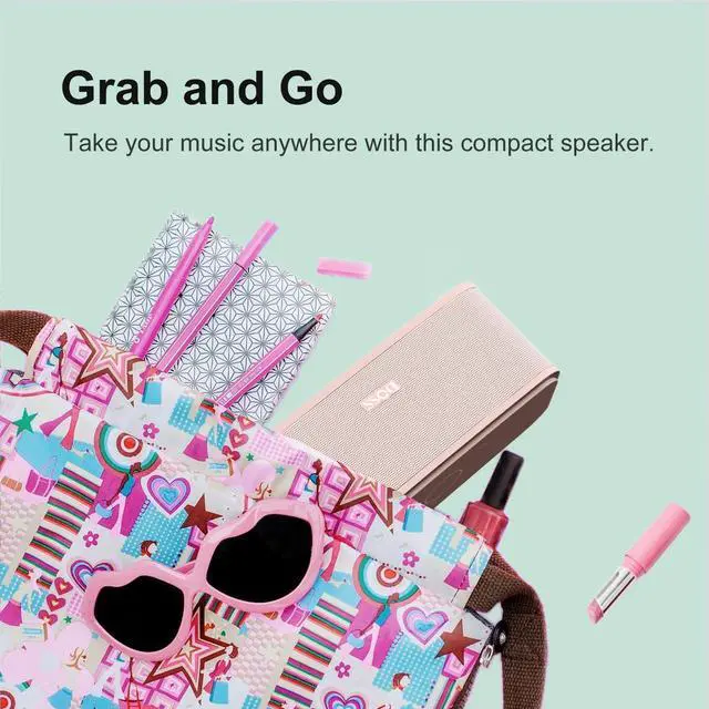 Alt view image 6 of 7 - DOSS SoundBox Touch Wireless Bluetooth Speaker-12W HD Sound with Rich Bass, IPX5 Waterproof, 20H Playtime, Handsfree, for Gatherings, Home, Office, Outdoor, Travel-Light Pink