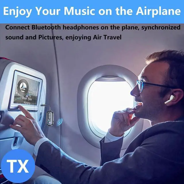 Alt view image 6 of 7 - SYENGKKY Bluetooth 5.4 Transmitter Receiver - 2-in-1 Bluetooth Wireless Audio Transmitter for Headphones or BT Devices - 3.5mm Audio Jack Adapter for TV, Airplane, Car, PC, Gym Equipment, Switch