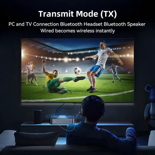 Alt view image 4 of 7 - M13 RGB Bluetooth 5.3 Audio Receiver Transmitter, Bluetooth Audio Adapter for Old Home Stereo/Speakers TV with Display, USB, RCA, 3.5mm AUX, DAC, Coaxial, Optical