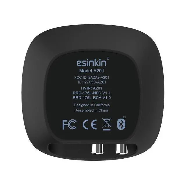 Alt view image 7 of 7 - Esinkin Bluetooth Receiver Wireless Audio Adapter 4.0NFC-Enabled for HD Music Stereo Sound System