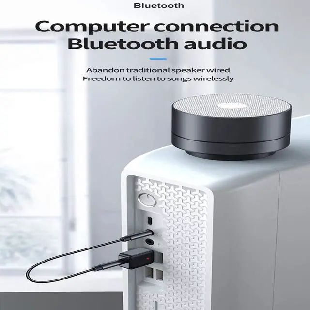 Alt view image 3 of 7 - Upgrade USB Bluetooth 5.0 Car Receiver and Transmitter with Mode Switch RCA, Aux Bluetooth Adapter USB to 3.5mm Jack Wireless Music Audio Receiver with Mic for Car Speakers Home TV Laptop PC