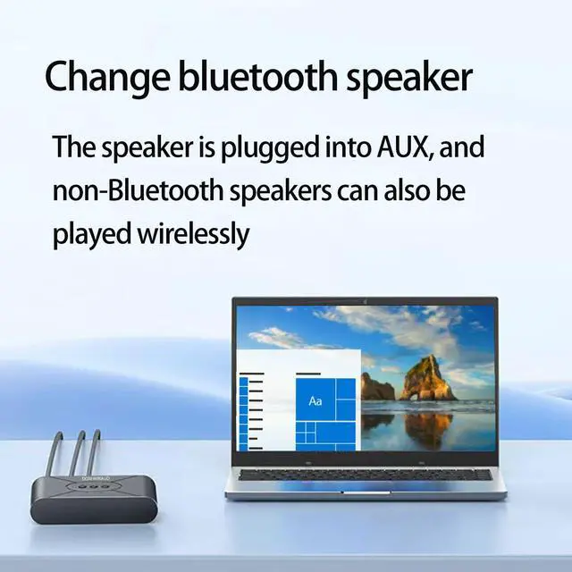 Alt view image 4 of 7 - Bluetooth 5.3 Audio Receiver, Wireless Audio Receiver RCA Adapter for Stereo, USB Flash Drive/NFC One Key Connect/Car Speakers/Wireless Headphones Receiving Mode for Bluetooth Devices