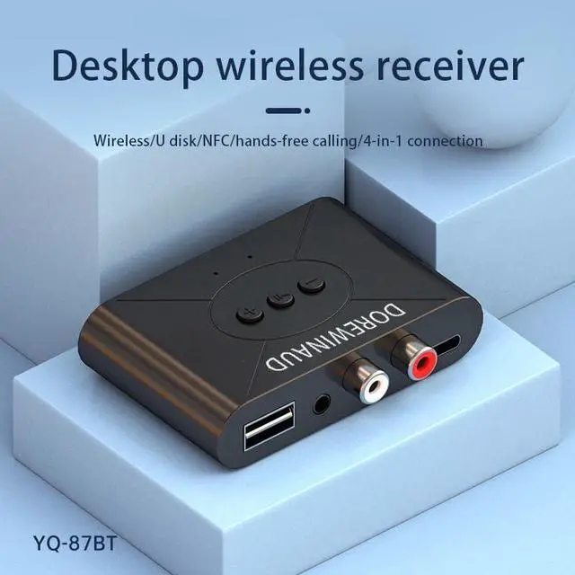 Alt view image 7 of 7 - Bluetooth 5.3 Audio Receiver, Wireless Audio Receiver RCA Adapter for Stereo, USB Flash Drive/NFC One Key Connect/Car Speakers/Wireless Headphones Receiving Mode for Bluetooth Devices