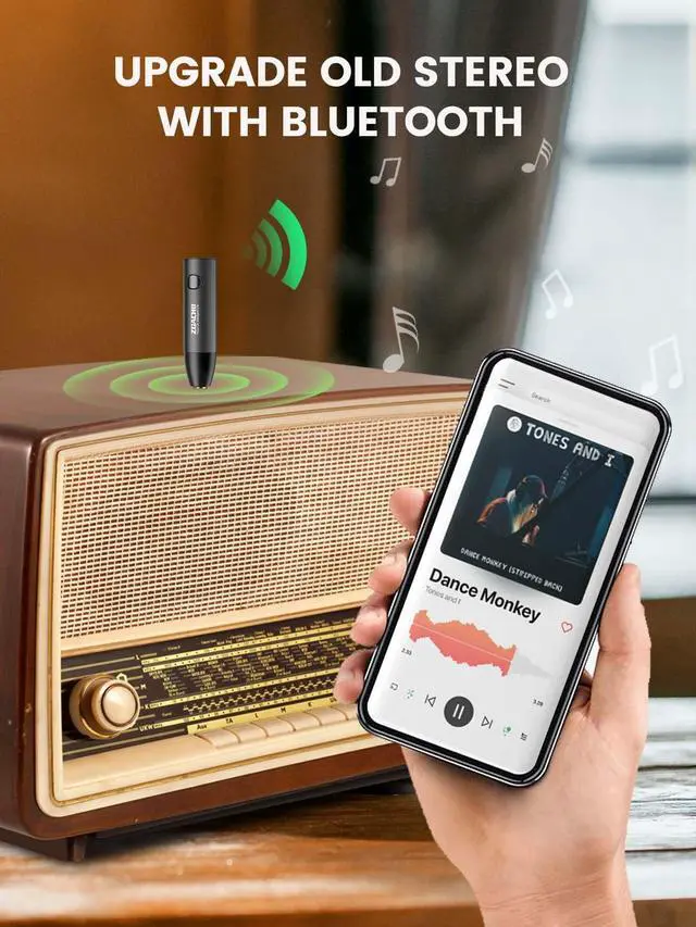 Alt view image 4 of 7 - ZOACHII Bluetooth Aux Adapter for Car, Wireless Bluetooth 5.0 Audio Receiver with 3.5mm Jack for Vehicle Truck Home Stereo Speaker Headphone Music Streaming, Handsfree Calling, [1 Piece]