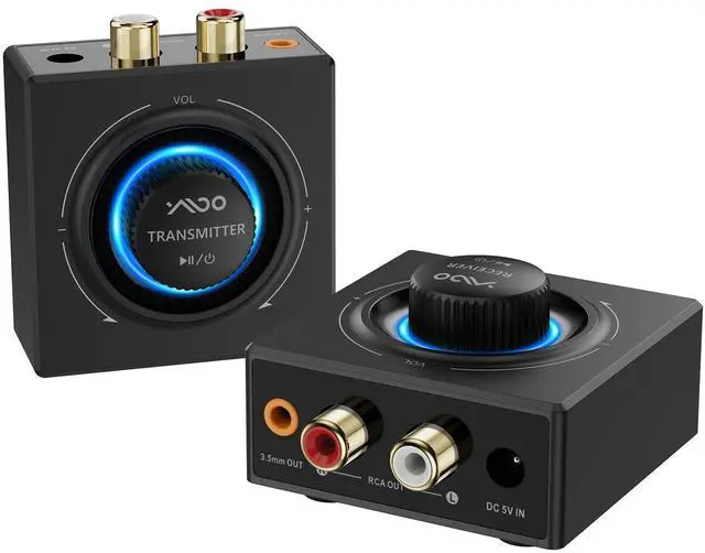 Main image of YMOO 2.4GHz Wireless Audio Transmitter and Receiver for TV, 25ms Low Latency, 200Ft Long Range, Wireless Audio Adapter Kit with AUX RCA in/Out for Stereo/Soundbar/Speaker/Amplifier/PC