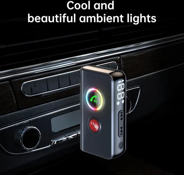 Alt view image 4 of 5 - Biaze Bluetooth 5.4 Transmitter and Receiver 2 in 1 - Wireless Audio Adapter with 3.5 mm AUX Connector for in-car use - Low-Latency Dual-Mode, hi-fi Stereo, Plug and Play