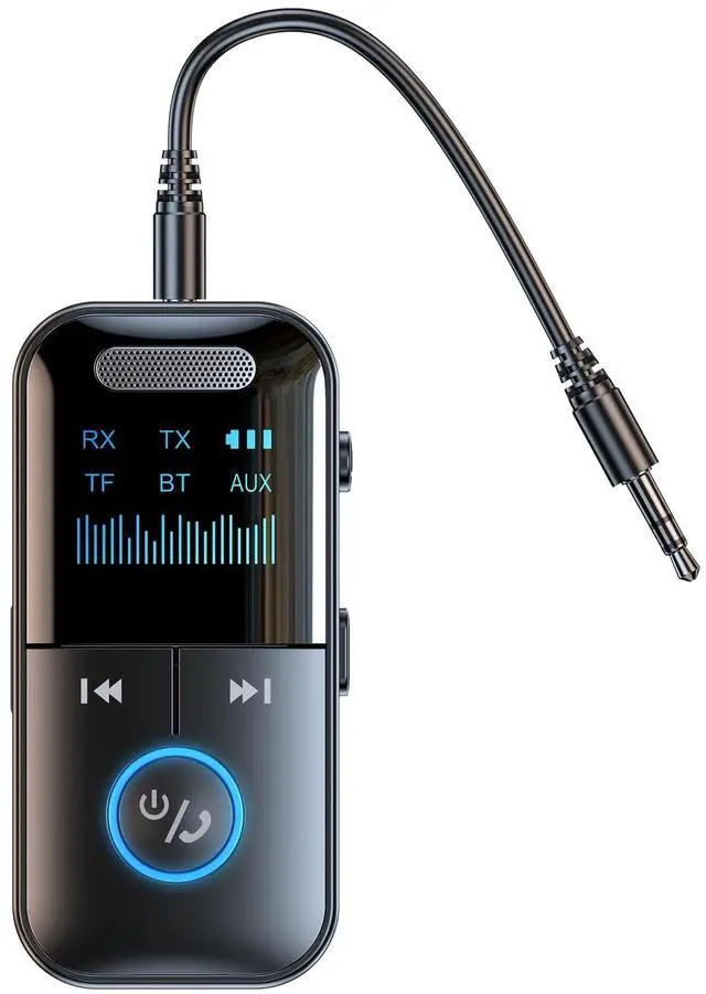 Main image of Bluetooth 5.4 Audio Transmitter Receiver, 4-in-1 Wireless Transmitter Adapter, Low Latency/HD Screen/TF Card Aux Adapter for Airplane, Car, Laptop, Radio,TV