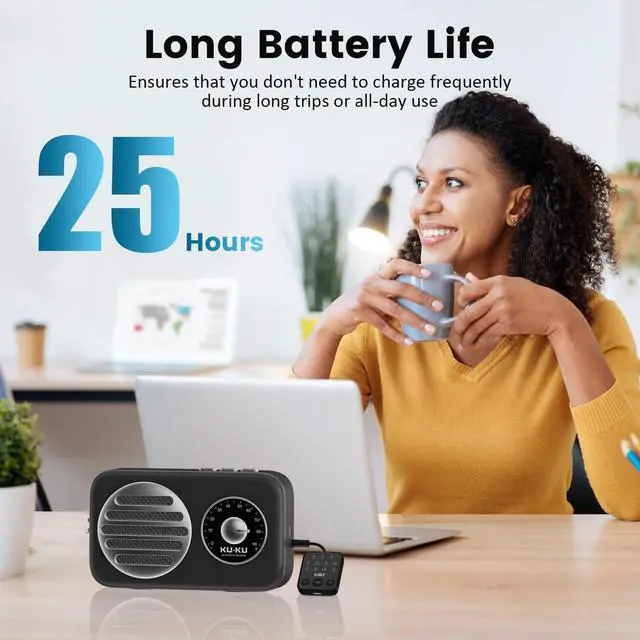 Alt view image 6 of 7 - 1Mii Bluetooth 5.3 Transmitter Receiver, Dual Link for 2 Headphones, aptX Adaptive/HD Low Latency, 3.5mm AUX Jack Wireless Audio Adapter for Airplane/TV/MP3 Players/Car/Home Stereo, 25H Playtime