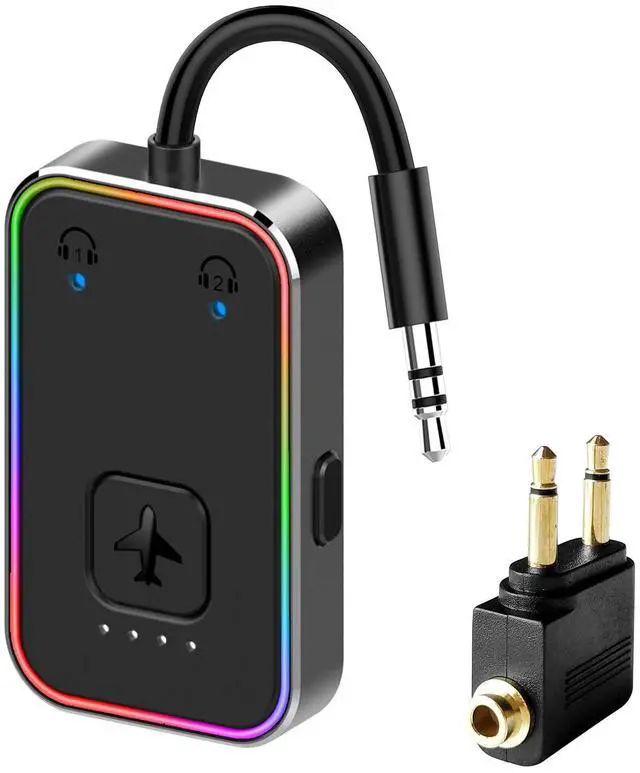 Main image of 2025 Beeitzie Ultra Airplane Bluetooth 5.4 Transmitter for All Headphones, aptX LL, Supports 2 Headphones/AirPods, Wireless Audio Adapter for in-Flight, TV, Gym, TabletsMetal Frame
