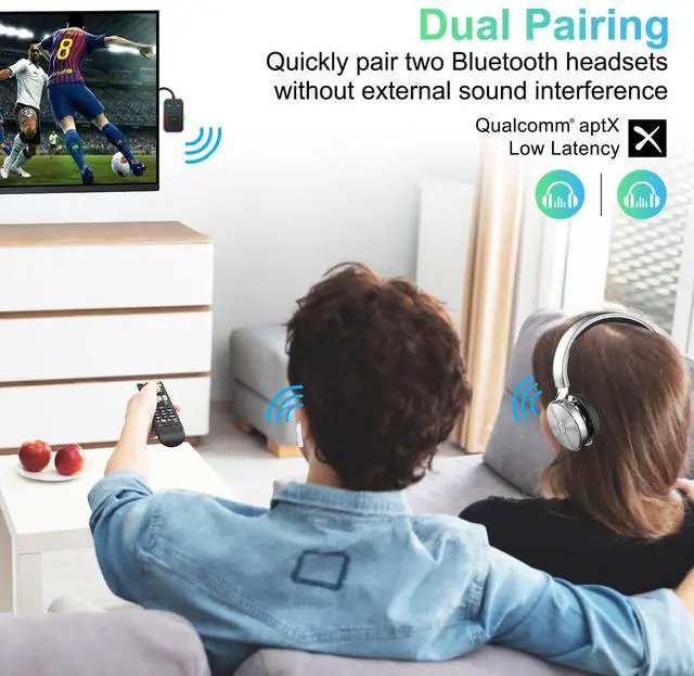 Alt view image 4 of 6 - 2025 Beeitzie Ultra Airplane Bluetooth 5.4 Transmitter for All Headphones, aptX LL, Supports 2 Headphones/AirPods, Wireless Audio Adapter for in-Flight, TV, Gym, TabletsMetal Frame