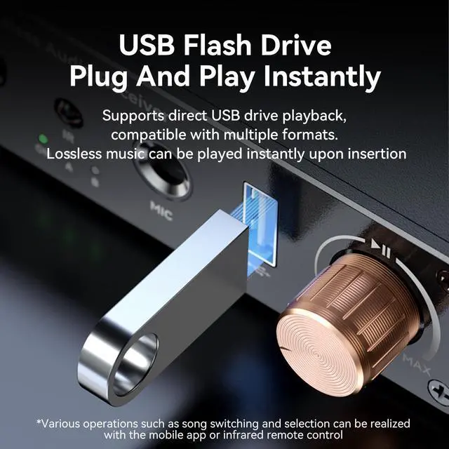 Alt view image 3 of 7 - Bluetooth 6.0 Receiver, Bluetooth Audio Adapter with 3.5mm AUX RCA Cable, Wireless Audio Receive Old Stereo/Home Speakers/Wired Headphones/Home Audio Music Streaming Stereo System
