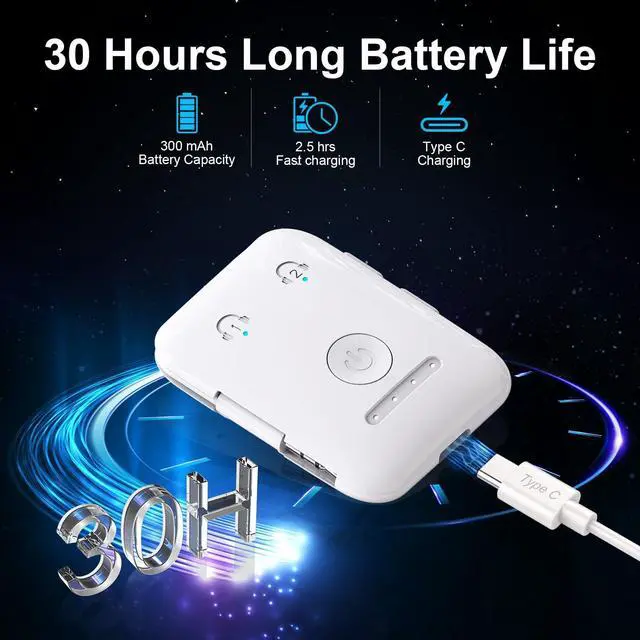 Alt view image 6 of 7 - Premium Bluetooth 5.4 Transmitter, Airplane Wireless Adapter, Supports 2 AirPods/Headphones, Bluetooth Transmitter for TV, Airplane, Gym, with aptX Adaptive & Low Latency