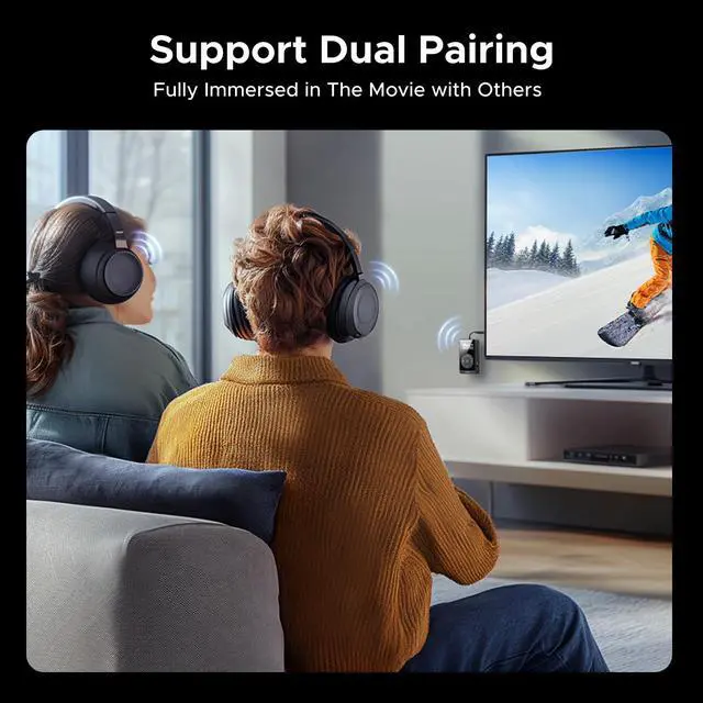 Alt view image 7 of 7 - UGREEN Airplane Bluetooth 5.3 Transmitter Receiver for 2 Airpods, AptX Adaptive/HD Audio 3.5m Aux Bluetooth Adapter for Airplane TV Wireless Headphones, Travel Essentials for Flying