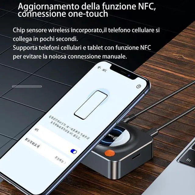 Alt view image 4 of 6 - eppfun Bluetooth 5.3 Receiver for Home Stereo, with NFC, TF Card Slot, 3.5mm AUX/RCA, Wireless Audio Adapter Low Latency for Home Music Streaming Stereo System