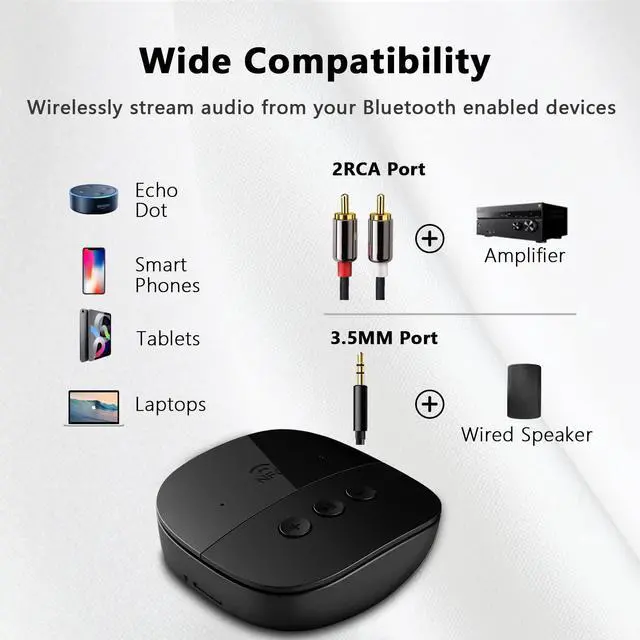 Alt view image 4 of 7 - eppfun Bluetooth 5.2 Receiver,Bluetooth Audio Adapter with NFC, USB, TF Card Slot, 3.5mm AUX/RCA for Home Music Streaming Stereo System