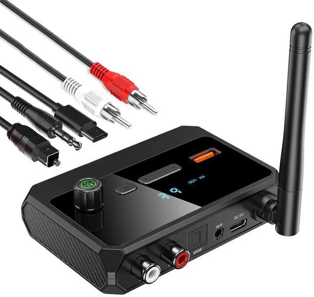 Main image of VR-robot Bluetooth 5.3 Receiver, RCA Bluetooth Adapter for Home Stereo, Support Optical AUX 3.5mm, RCA Bluetooth Receiver Adapter for Stereo Speakers, Home Music Streaming Stereo System