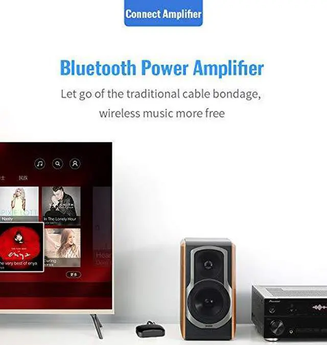 Alt view image 7 of 7 - Bluetooth 5.0 Receiver for Home Stereo Adapter for HiFi Music Streaming, Wired Speakers, NFC Connectionwith AUX 3.5mm/RCA, Long Range,Low Latency and HD Audio
