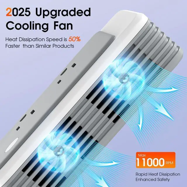 Alt view image 7 of 7 - 220V to 110V Voltage Converter US to Europe for Curling Iron and Hair Straighteners, Power Converter for European Travel Plug Adapter with 2 USB A & 2 USB C Ports (Type C-Europe)