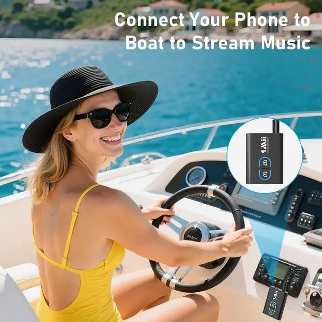 Alt view image 5 of 7 - 1Mii Bluetooth 5.3 Transmitter Receiver for TV to Wireless Headphones, Dual Link AptX Adaptive/Low Latency/HD Audio, Aux Adapter for Home Stereo, Airplane, Boat, Gym